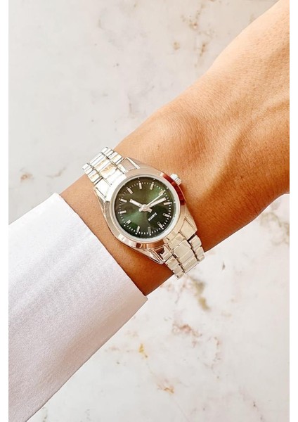 Valinor Gri Kordon Yeşil Kadran Kol Saati fiyatları