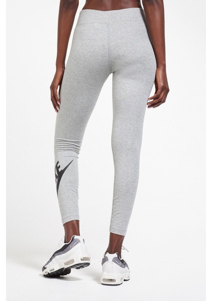 Sportswear Club High Rise Leggings Yüksek Belli Pamuklu Gri Tayt fiyatları