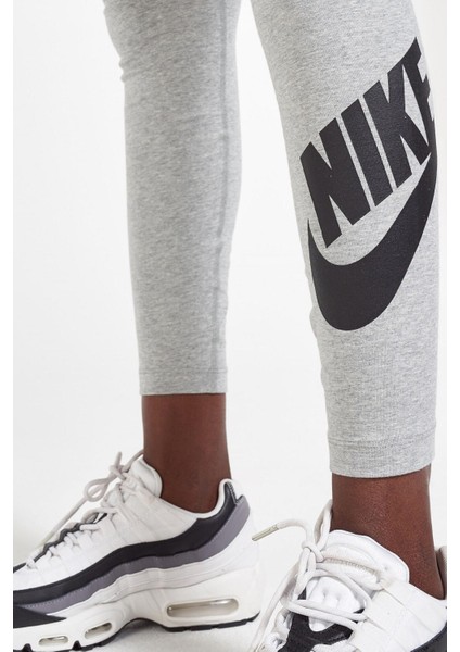 Sportswear Club High Rise Leggings Yüksek Belli Pamuklu Gri Tayt modelleri