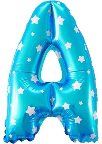A Harfi Mavi Renk 16 Inc 40 cm Balon Parti Malzemesi