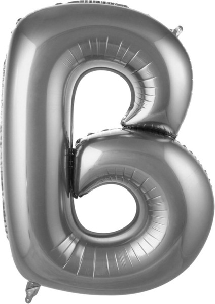 1 Metre Gümüş Renk Balon B Harfi 40 Inc Parti Malzemesi