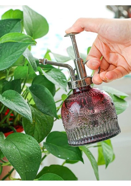 Şık Tasarımlı Ev Bahçe Saksı Çiçeklerine Özel cam bitki Sulama Fıskiyesi Kolonya ŞIŞESI 200ML Kırmzı fiyatları