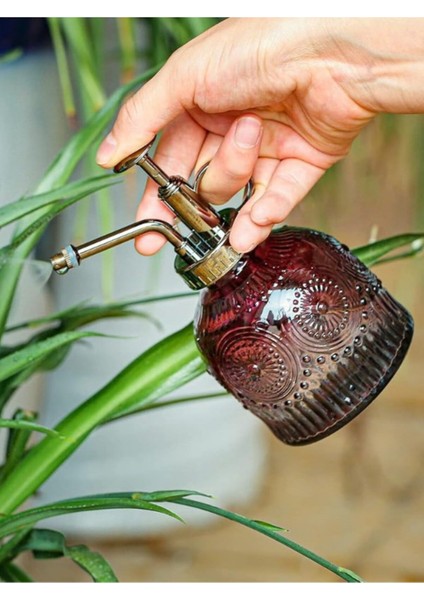 Şık Tasarımlı Ev Bahçe Saksı Çiçeklerine Özel cam bitki Sulama Fıskiyesi Kolonya ŞIŞESI 200ML Kırmzı modelleri