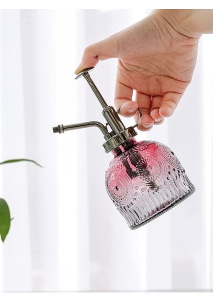 Şık Tasarımlı Ev Bahçe Saksı Çiçeklerine Özel cam bitki Sulama Fıskiyesi Kolonya ŞIŞESI 200ML Kırmzı