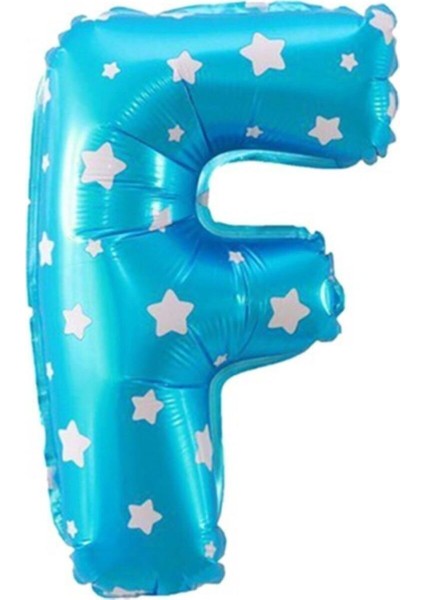 F Harfi Mavi Renk 16 Inc 40 cm Balon Parti Malzemesi