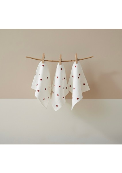 4 Adet Bebek Ağız Mendili, %100 Pamuklu Müslin Kumaş