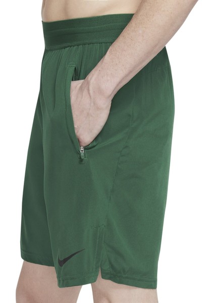 Pro Dri Fit Flex Vent Max 8 Inch Shorts Fermuarlı Erkek Antrenman Şortu Haki Yeşil modelleri