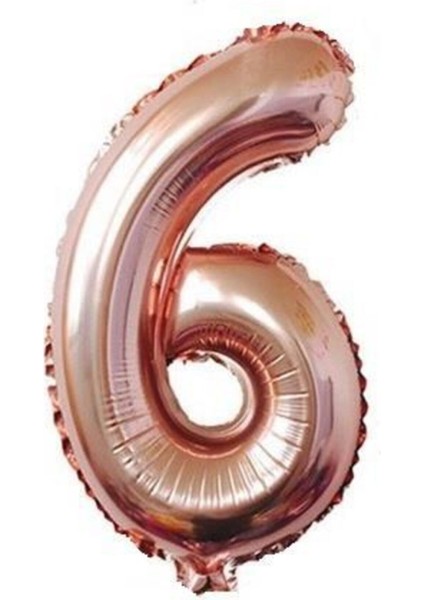 1 Metre Rose Gold Renk Balon 6 Rakam 40 Inc Parti Malzemesi