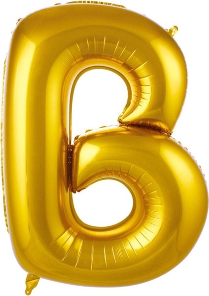 1 Metre Altın Renk Balon B Harfi 40 Inc Parti Malzemesi