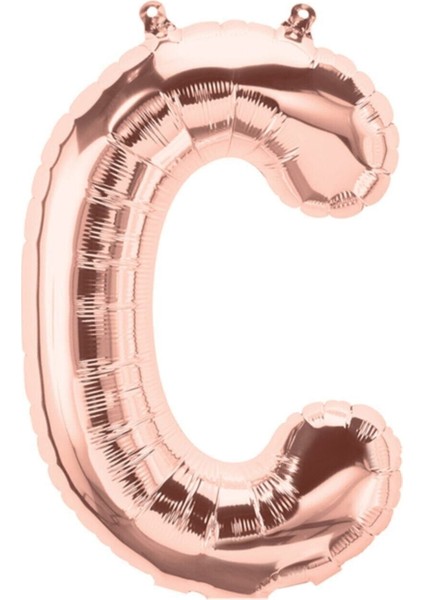 1 Metre Rose Gold Renk Balon C Harfi 40 Inc Parti Malzemesi