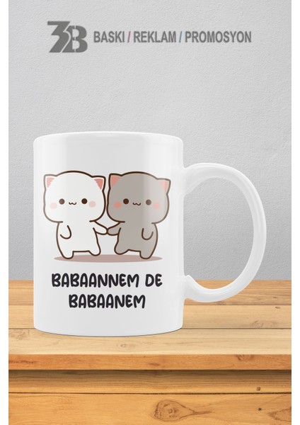 Sevimli Kedicikler Porselen Kupa Bardak - Babaannem De Babaannem