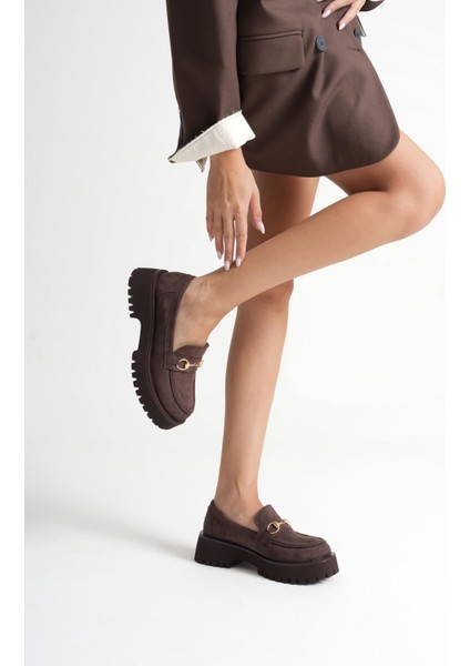 Lara Toka Detaylı Acı Kahve Süet Günlük Loafer Ayakkabı fırsatları