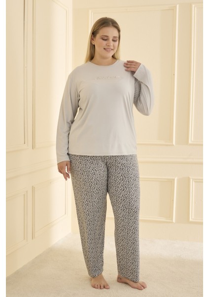 Kadın Pijama Takımı Büyük Beden & Battal Uzun Kol modelleri