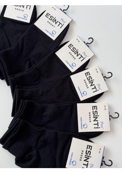 Esinti Plus Socks %100 Pamuk Sade Kısa Çorap 12 Çift fırsatları