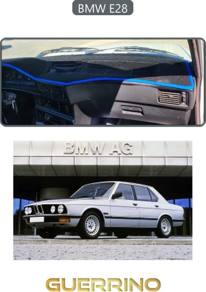 Bmw E28TORPİDO Koruma Halısı Gri Kenar