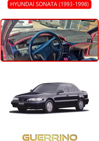 Hyundai Sonata 1993-1998TORPİDO Koruma Halısı Kırmızı Kenar