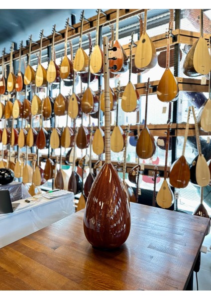 Kısa Sap Yarı Profesyonel Maun Bağlama 42 Tekne Jak Girişli