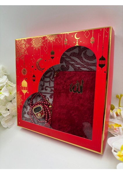 Çeyizlik, Hediyelik, 4'lü Gelin Bohçası Seti,tafta Seccade, Yasin,taşlı Zikirmatik,inci Tesbih modelleri