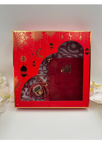 Çeyizlik, Hediyelik, 4'lü Gelin Bohçası Seti,tafta Seccade, Yasin,taşlı Zikirmatik,inci Tesbih fırsatları