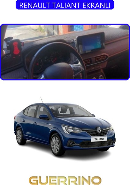 Renault Talıant Ekranlıtorpido Koruma Halısı Mavi Kenar