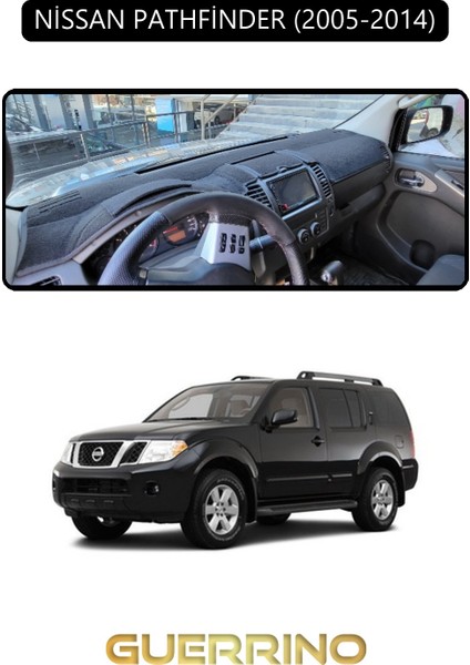 Nissan Pathfinder 2005-2014TORPİDO Koruma Halısı Siyah Kenar