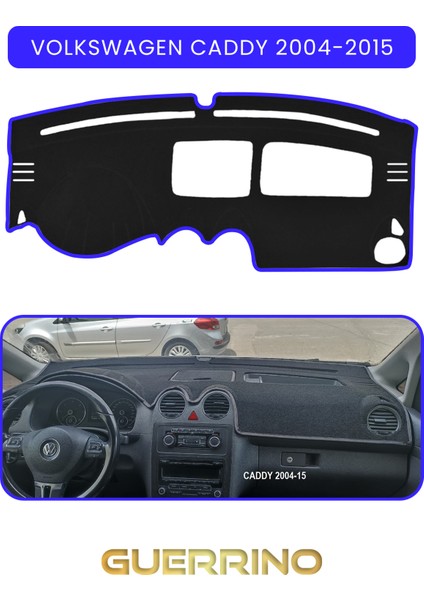 Volkswagen Caddy (2004-2015 )Torpido Koruma Halısı Mavi Kenar