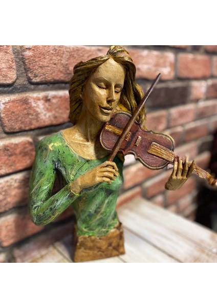 Keman Çalan Kadın Biblo Heykel fiyatları
