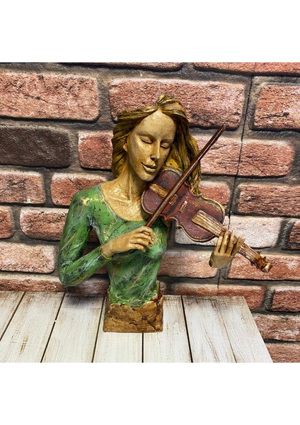 Keman Çalan Kadın Biblo Heykel modelleri