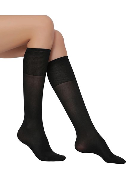 Lastiği Sıkmayan Orta Kalınlık Dizaltı Çorap Comfort