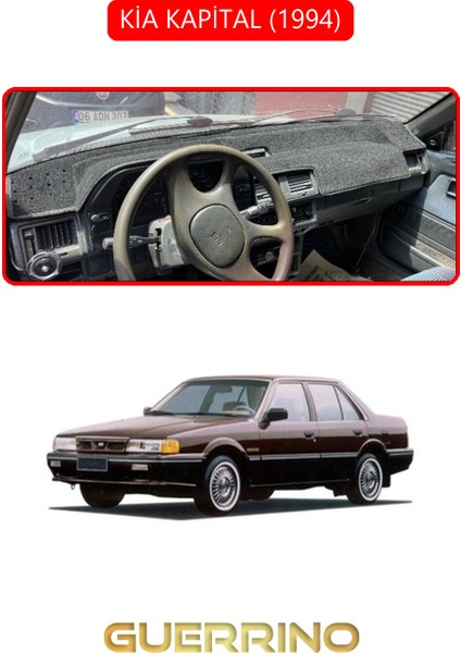 Kia Kapital 1994TORPİDO Koruma Halısı Kırmızı Kenar