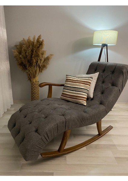 Puffy Kumaş Kapitoneli Sallanan Dinlenme Koltuğu, Tv Koltuğu, ( Yastık Dahil Değildir ) Demonte