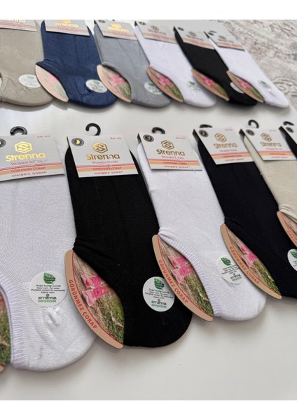 12 Çift Strenna Unisex Bambu Görünmez Sneaker Çorap fırsatları