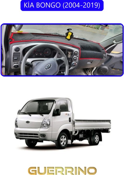 Kia Bongo 2004-2019TORPİDO Koruma Halısı Mavi Kenar