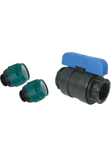 Küresel Vana Dişi-Dişi & Kaplin Adaptör Set