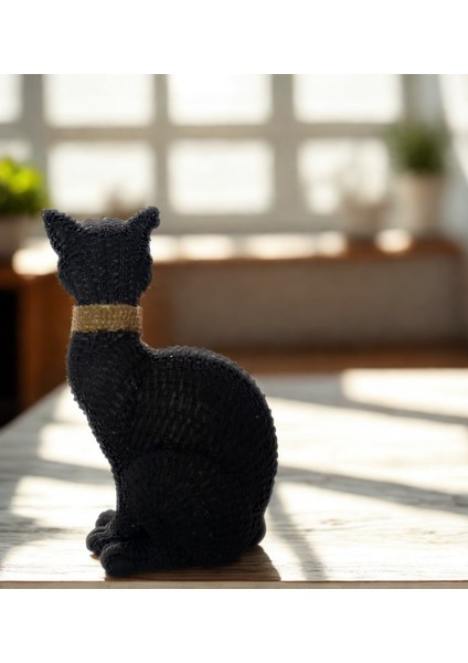Büyük BOY Hasır Vücut Desenlerine Sahip El yapımı Kedi Heykeli fırsatları