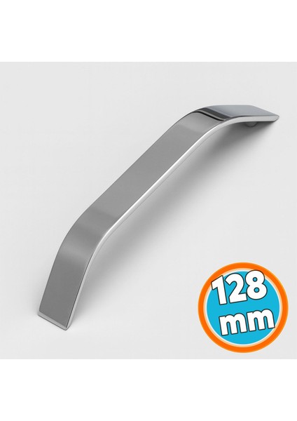 Mobilya Çekmece Mutfak Dolabı Dolap Kulpları Kapak Kulpu Kulbu Metal Krom Kulp 128 mm 12.8 cm