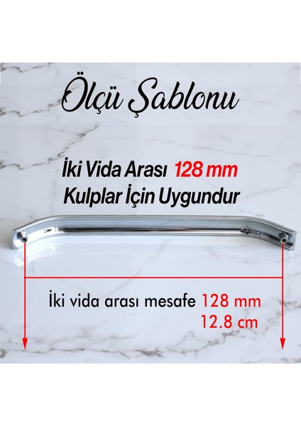 Mobilya Çekmece Mutfak Dolabı Dolap Kulpları Kapak Kulpu Kulbu Metal Krom Kulp 128 mm 12.8 cm modelleri
