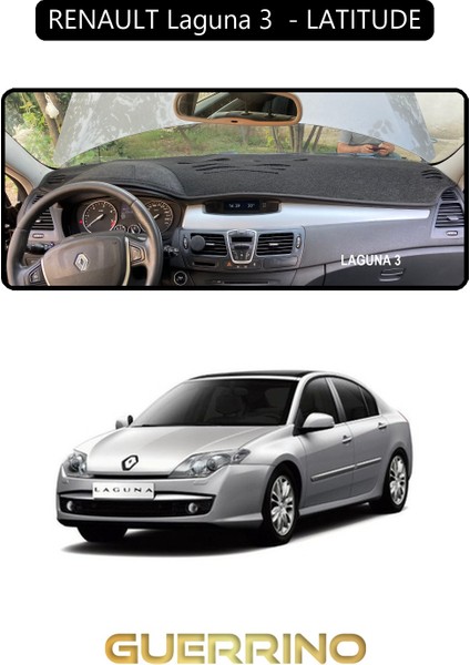 Renault Laguna 3 - Latıtudetorpido Koruma Halısı Siyah Kenar