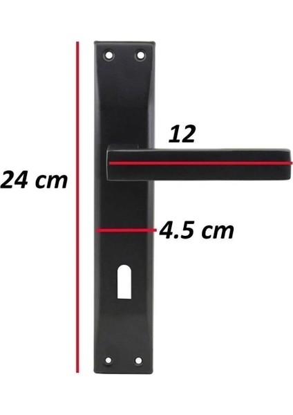 ( 7 Takım ) Avanti Mat Siyah Aynalı Kapı Kolu 3+1 Daire Seti / 5 Oda ve 2 Wc indirimleri