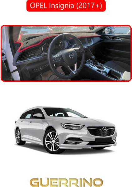 Opel Insignia (2017 + )Torpido Koruma Halısı Kırmızı Kenar