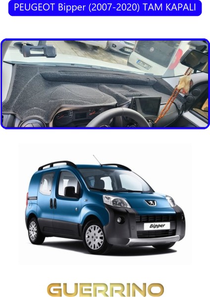 Peugeot Bipper (2007-2020) Tam Kapalıtorpido Koruma Halısı Mavi Kenar