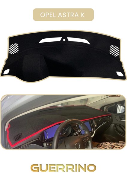 Opel Astra K Torpido Koruma Halısı Bej Kenar