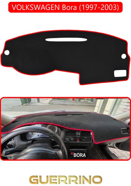 Volkswagen Bora (1997-2003) Torpido Koruma Halısı Kırmızı Kenar