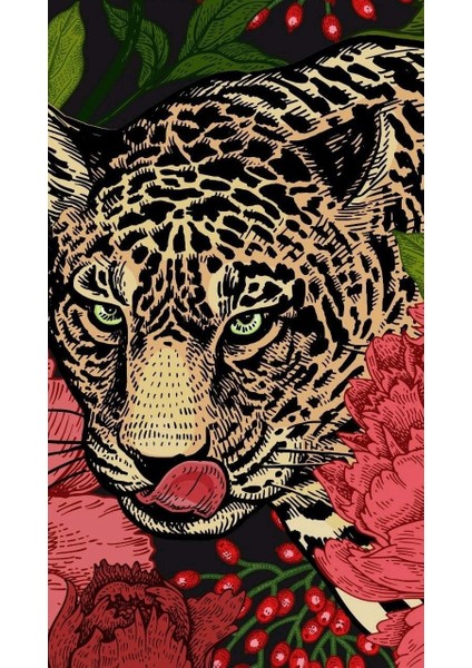 Çizim Kaplan Ev Duvar Salon Güzellik Salonu Ofis Dükkan Dekarasyon Kanvas Tablo fiyatları