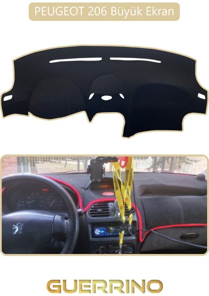Peugeot 206 Büyük Ekrantorpido Koruma Halısı Bej Kenar