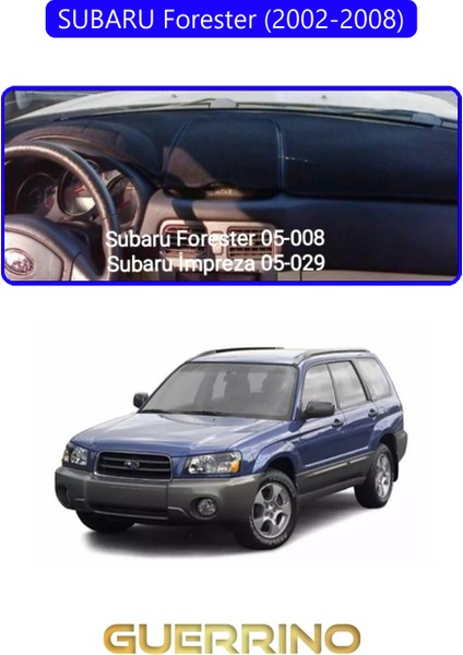 Subaru Forester (2002-2008)TORPİDO Koruma Halısı Mavi Kenar