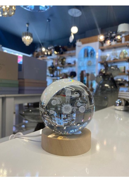 Astronot Cam Işıklı Dekoratif Küre 8cm