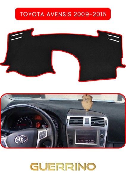 Toyota Avensis (2009-2015)TORPİDO Koruma Halısı Kırmızı Kenar