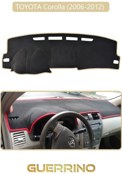 Toyota Corolla (2006-2012) Torpido Koruma Halısı Bej Kenar
