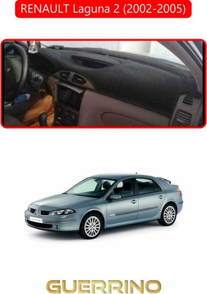 Renault Laguna 2 (2002-2005)TORPİDO Koruma Halısı Kırmızı Kenar